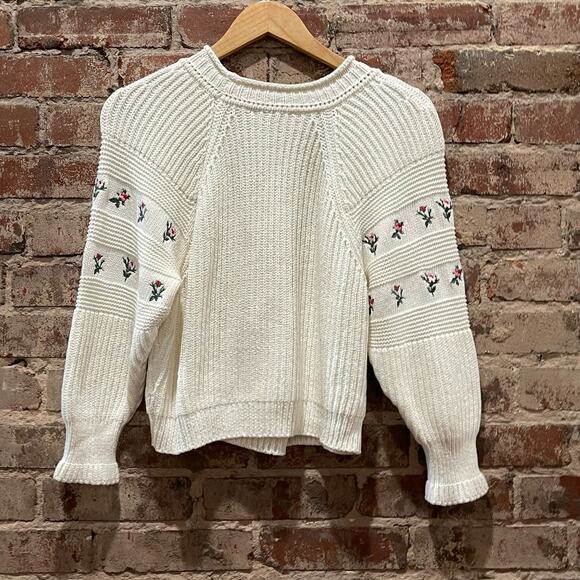 PHILOSOPHY DI LORENZO SERAFINI Floral Embroidery Sweater Size Small - Picture 8 of 8